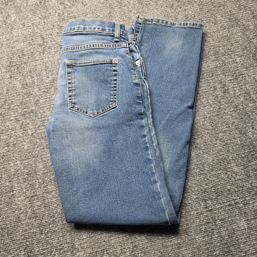 GAP Kids Boys Stretch Straight Jeans Size 16 Medium Wash Adjustable Waist Blue